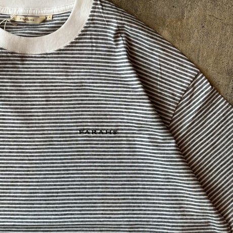 FARAH "MULTI STRIPED CREWNECK S/S TEE" 2COLORS