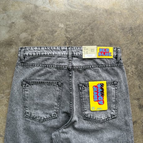 NEO BLUE "SUPER BAGGY JEANS" [ACID BLACK]