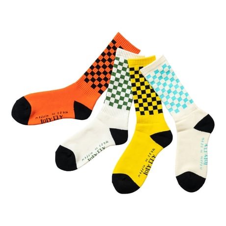 RUTSUBO "CHECKER SOCKS" 4COLORS