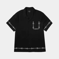 HUF WORLDWIDE "PINSTRIPE EMBROIDERED RESORT SHIRT"