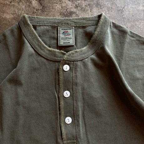 JEMORGAN "PIGMENT HENLEY NECK TEE" 5COLORS