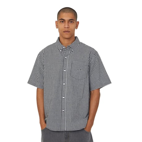 HUF WORLDWIDE "89 MICRO GINGHAM OXFORD SHIRT" 2COLORS