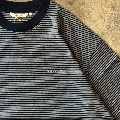 FARAH "MULTI STRIPED CREWNECK S/S TEE" 2COLORS