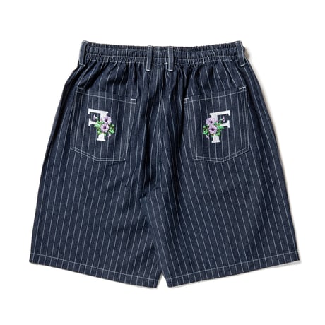 430 "ES STRIPE DENIM SHORTS" 2COLORS