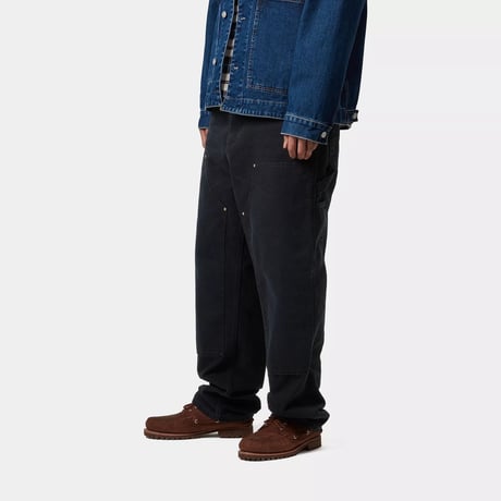 CARHARTT WIP "DOUBLE KNEE PANT" [BLACK STONE CANVAS]