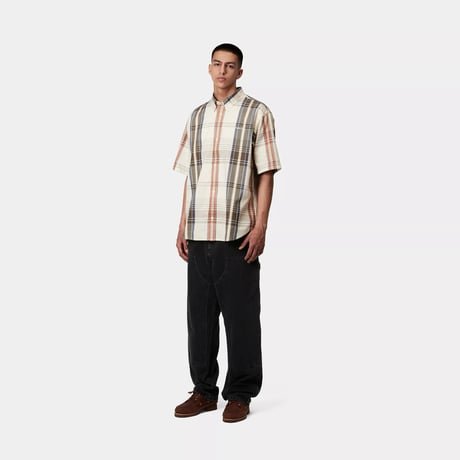 CARHARTT WIP "DOUBLE KNEE PANT" [BLACK STONE WASHED]