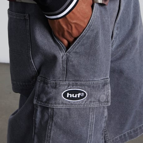 HUF WORLDWIDE "OVAL DENIM CARGO SHORT" 2COLORS