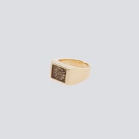 XOLO "SIGNET RING WITH GOLDEN PALM FLOWER"