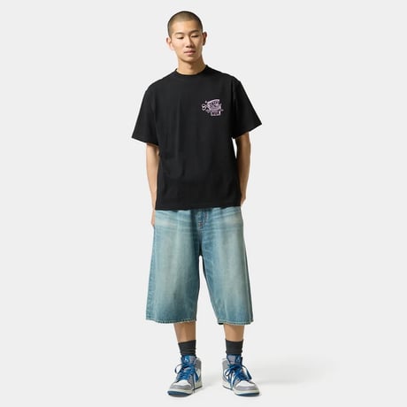 HUF WORLDWIDE "EXPRESSION WASHED DENIM BAGGY SHORT"