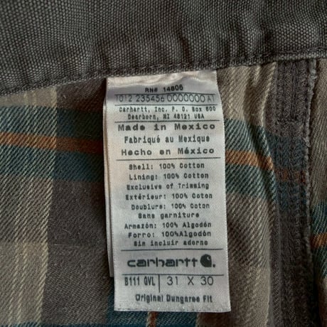CARHARTT  "LINED PAINTER PANTS"