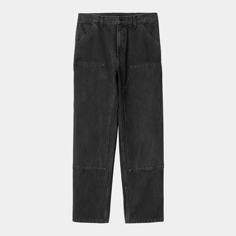 CARHARTT WIP "DOUBLE KNEE PANT" [BLACK STONE WASHED]