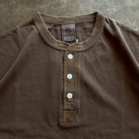 JEMORGAN "PIGMENT HENLEY NECK TEE" 5COLORS