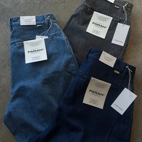 FARAH "TWOTACK WIDE DENIM PANTS" 4COLORS
