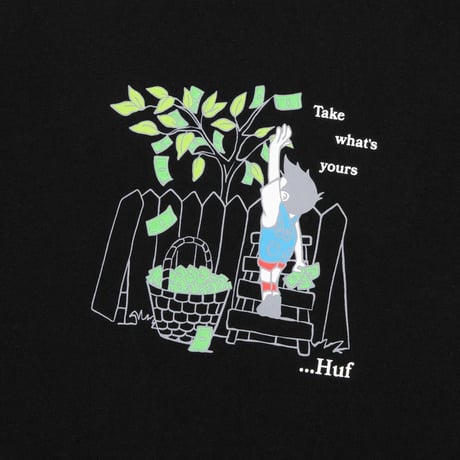HUF WORLDWIDE "TAKE YOURS TEE" 2COLORS