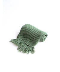 Rib knit muffler "Dk.Green"