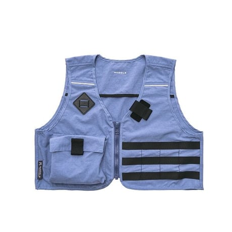 "utility short vest"onibegie(blue)/ML-JKT24102