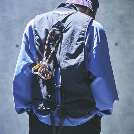 "utility vest"onibegie(black)/ML-JKT24101