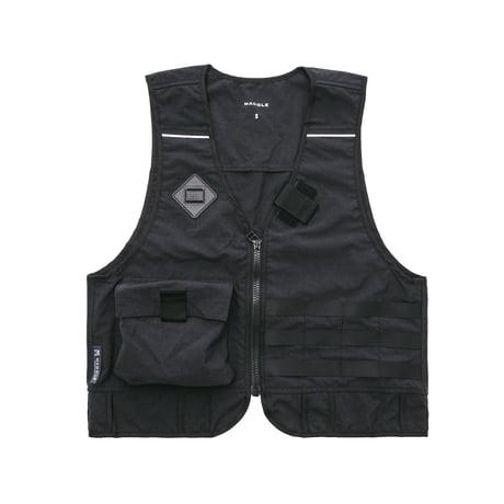 "utility vest"onibegie(black)/ML-JKT24101