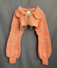 【Sway】<Mohair and Silk mix yarn/Orange> Cropped sleeve