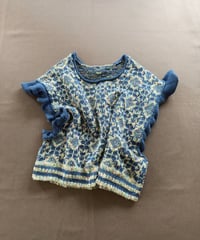 【Sway】<Jacquard Summer knit vest> Mix & Blue