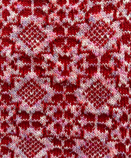 【Sway】<Jacquard Summer knit vest> Mix & Red