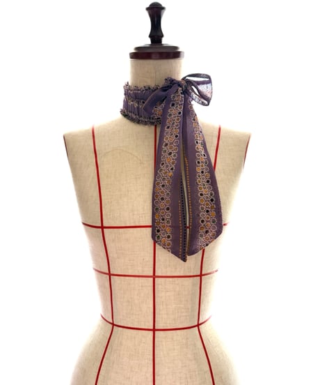 【Sway】<Dot floral pattern> Freely style Ribbon belt