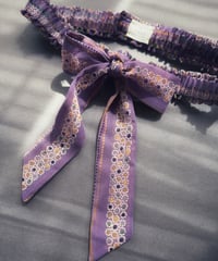 【Sway】<Dot floral pattern> Freely style Ribbon belt
