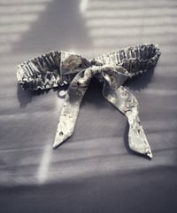 【Sway】<White floral pattern> Freely style Ribbon belt