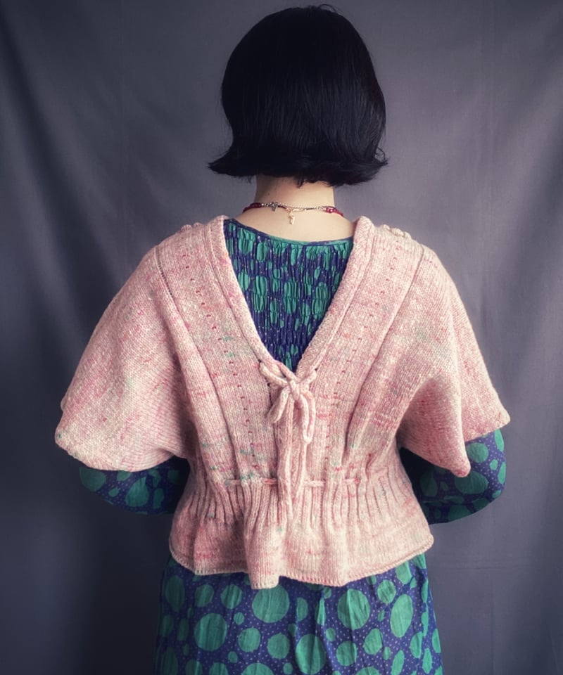 Sway】<Tweed yarn Butterfly vest> Pink tweed | Sway】<Tweed yarn Butterfly vest> Pink tweed |