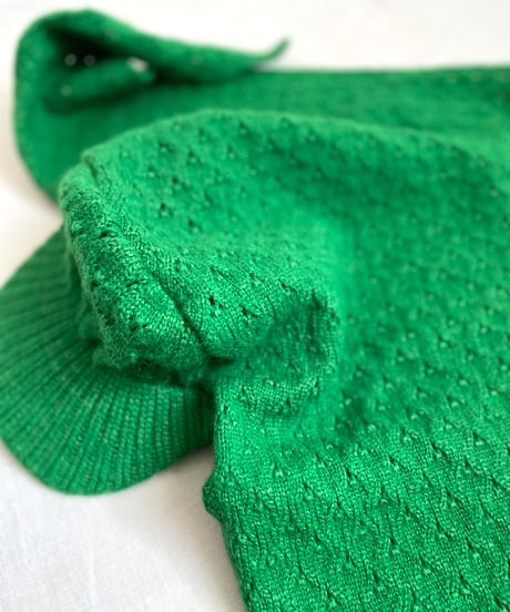 【Sway】<Lace pattern Shawl cap> Lilian green