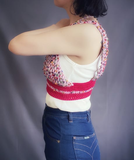 【Sway】<Crochet Bustier> Jelly beans Pink