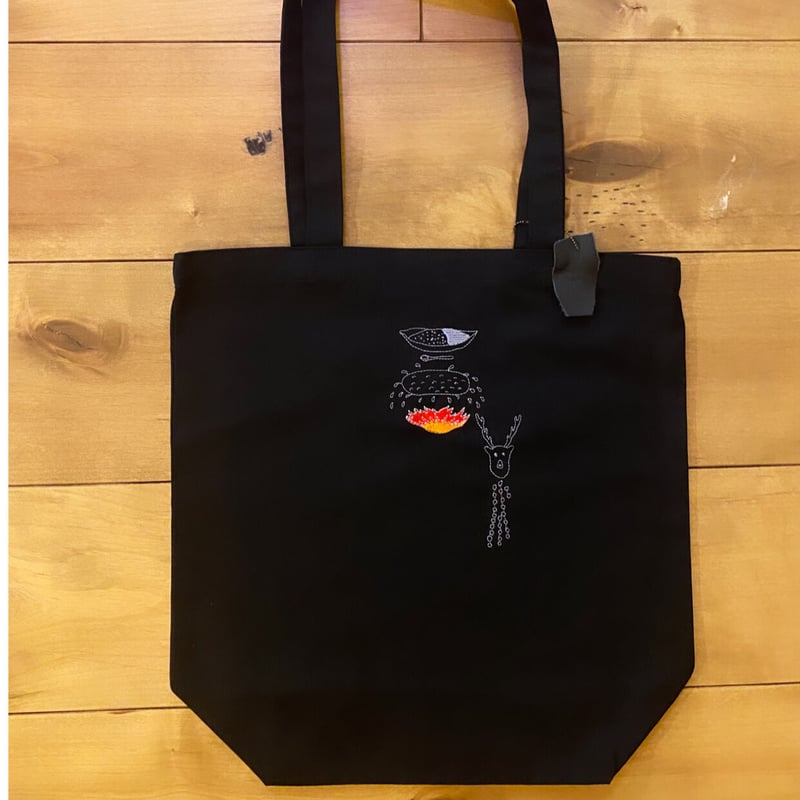 CARRY the CURRY 』変な形の鹿刺繍トート編 | 森林食堂-Happa nurs