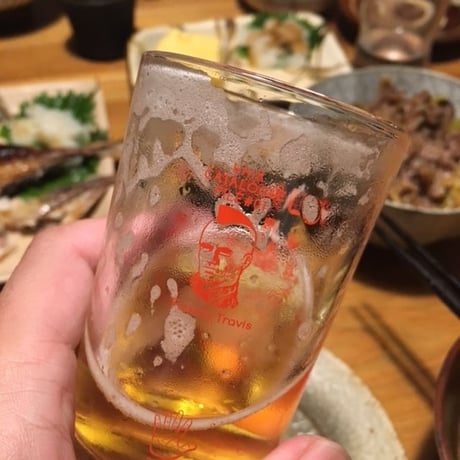 `赤い三連星`　瓶ビール専用グラス　V.A.L.S　キリンレッドver