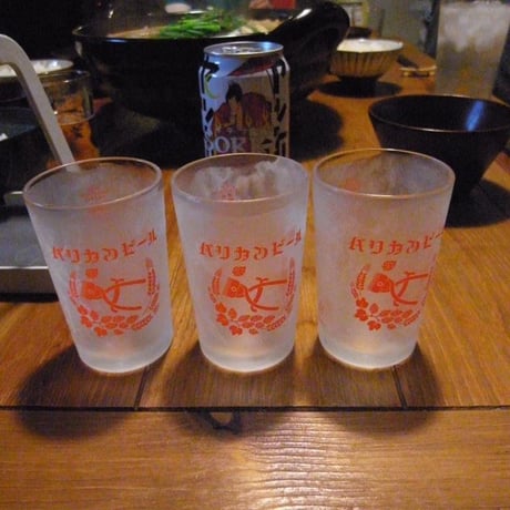 `赤い三連星`　瓶ビール専用グラス　V.A.L.S　キリンレッドver