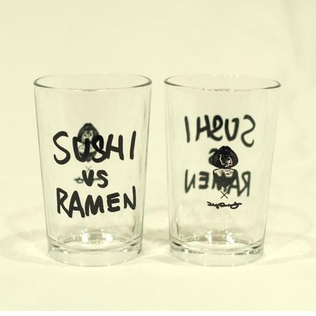 瓶ビール専用グラス V.A.L.S "SUSHI vs RAMEN"