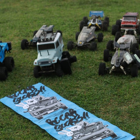 手拭い"RC CAR SUCKS!!" SKY BLUE
