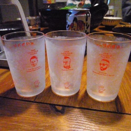 `赤い三連星`　瓶ビール専用グラス　V.A.L.S　キリンレッドver