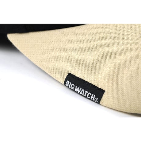 C-30 無地スウェットCAP BIGWATCH  ブラック/アイボリー マルチカラー