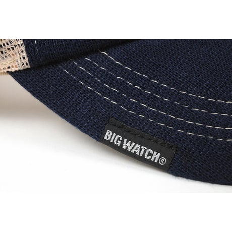 CP-13　ヘンプニットコットンキャップBIGWATCH　ネイビー/ベージュ