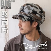 cas-20   カモ柄 ビッグキャスケットBIGWATCH　 グレーカモ