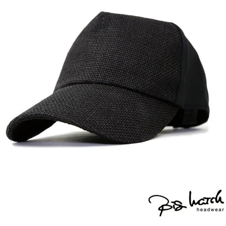 CPMCT-03　 無地ヘンプコットンCAP BIGWATCH　オールブラック  ブラックステッチ