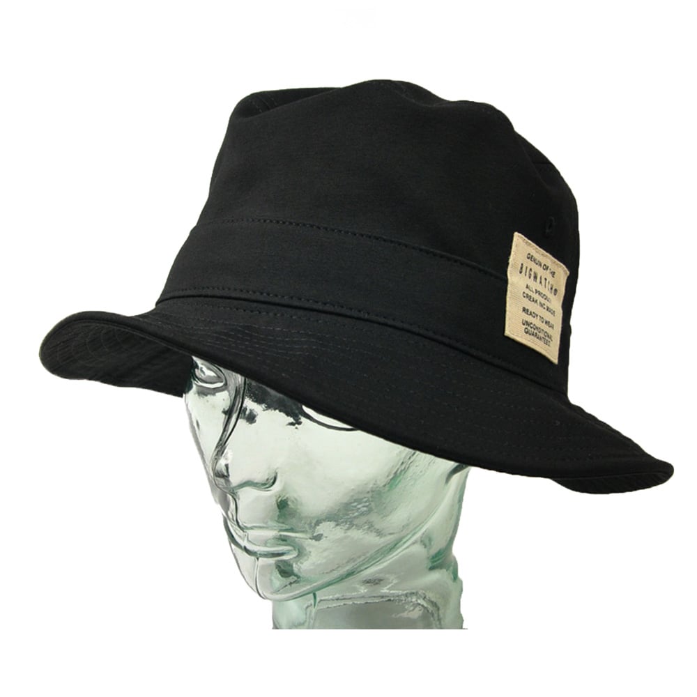 大きな帽子 HA-33 スウェットハット BIGWATCH ブラック 黒 大きいサイズ 帽子 | BIG