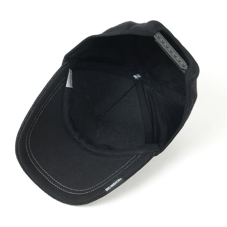 CPRM-01　 無地 ヘンプ/コットン ラウンドCAP BIGWATCH   オールブラック