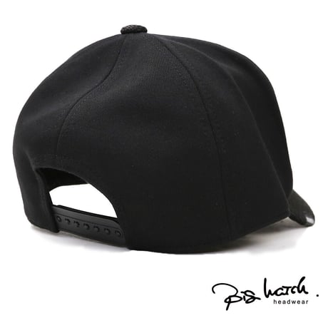 CPMCT-03　 無地ヘンプコットンCAP BIGWATCH　オールブラック  ブラックステッチ