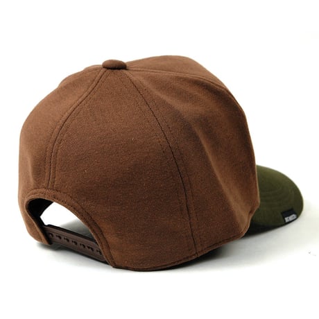 C-06 無地スウェットCAP BIGWATCH  ブラウン/グリーン マルチカラー