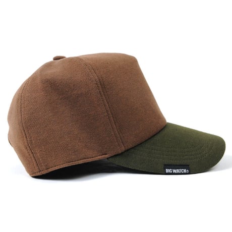 C-06 無地スウェットCAP BIGWATCH  ブラウン/グリーン マルチカラー
