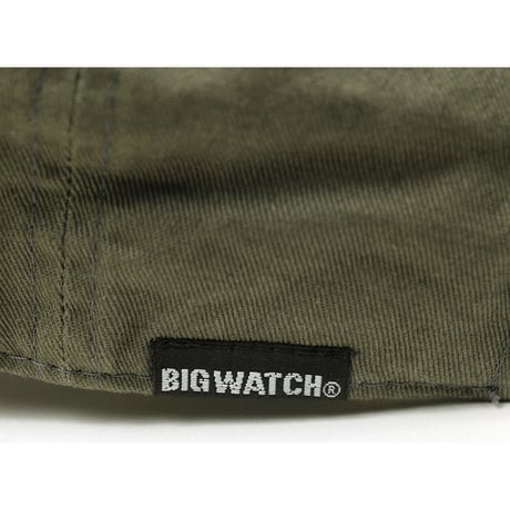 TCP-13　ウォッシュ加工6パネルコットンキャップBIGWATCH　カーキ