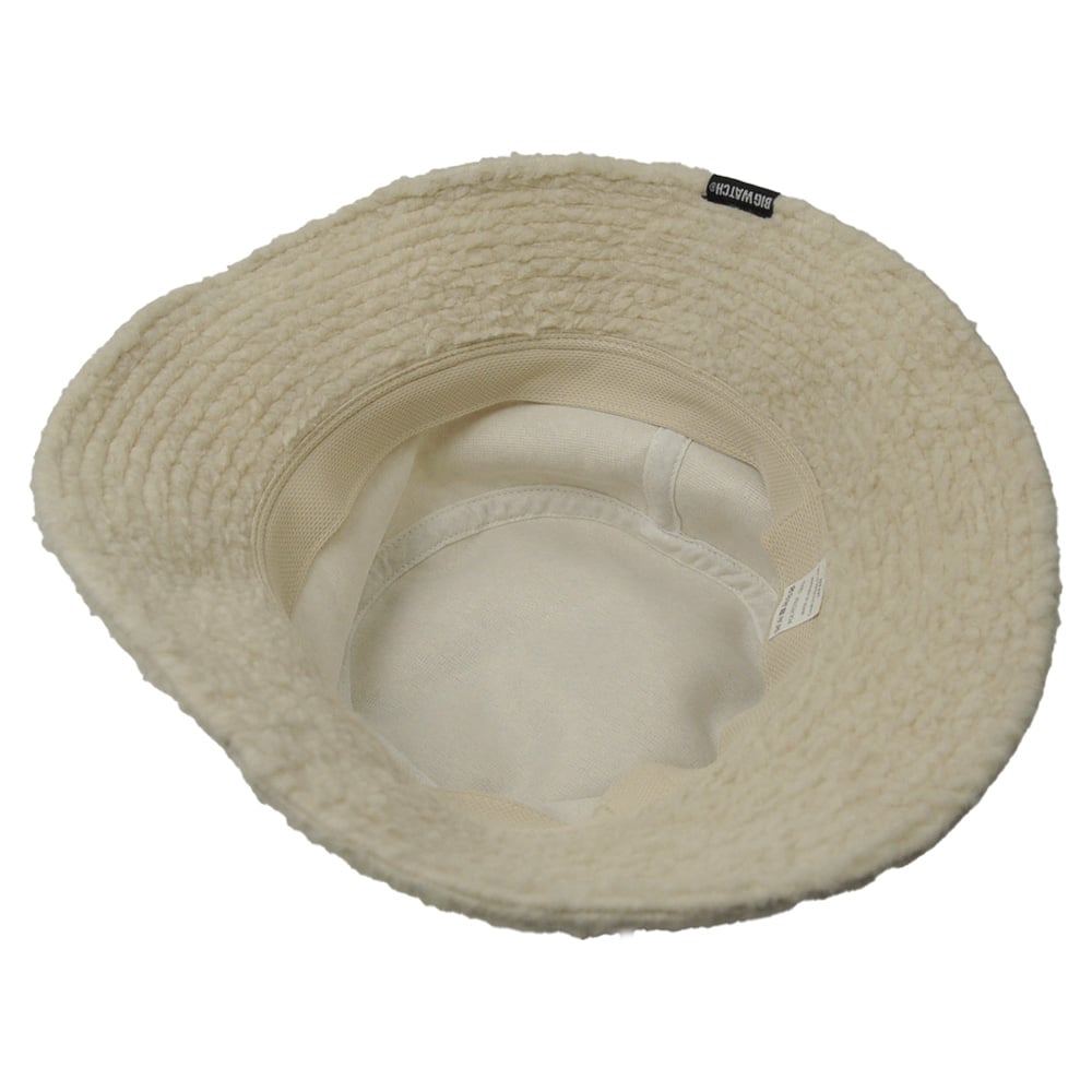 大きいサイズ 帽子 ボア生地 ハット アイボリー 白 BIGWATCH ボア HA-42