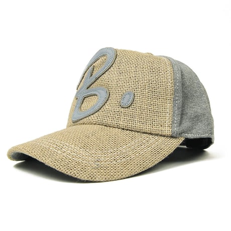 CB-02　ヘンプコットン ワッペンCAP BIGWATCH ベージュ/MIXグレー