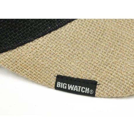 CPM-33  無地 ヘンプキャップBIGWATCH  ブラック/ベージュ